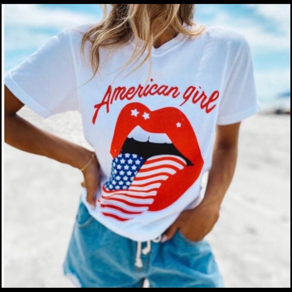 American Girl Lips Tee
